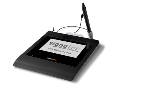 Zeta - The latest model signature pad in the signotec family with monochrome display
